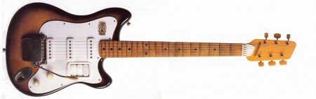 1958 Futurama by Grazioso Electric Guitar George Harrison/Jimmy Page model RARE-Inspired by the original electric guitar Grazioso; this model was created in Czechoslovakia in 1955 and received a gold medal during the 1958 EXPO in Bruxelles. The guitar was